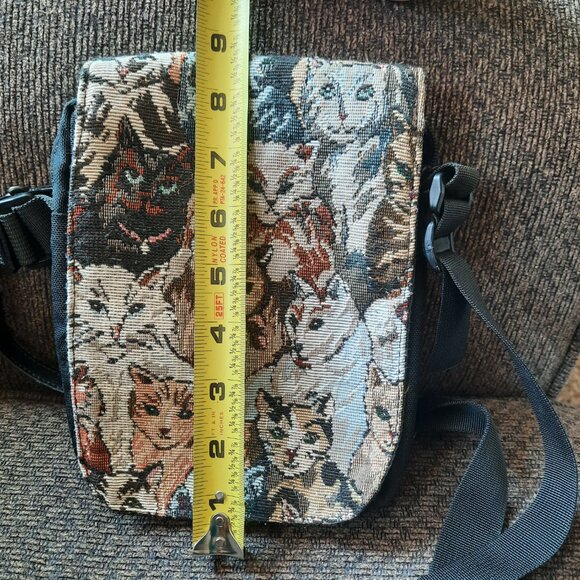 Small Cat Tapestry Purse 6"x9" Crossbody Shoulder Bag - Picture 2 of 6